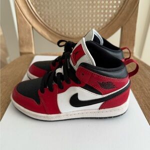 Nike Kids Air Jordan Red and Black Sneakers